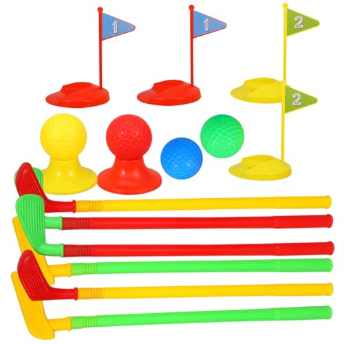 Vaguelly 2 Sätze Golfclubs Spielzeug Für Minigolf Babyspielzeug Ballspielzeug Für Kleinkinder Mini-Spielzeug Sportspiele Für Kinder Spielzeugspiel Lernspielzeug Für Kinder Colorful Plastik von Vaguelly