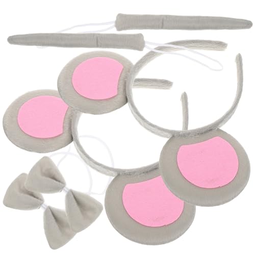 Vaguelly 2 Sätze Halloween Maus Kostüm Zubehör Teiliges Set mit Kopfband und Schleife für Damen Mädchen Karneval Party Verkleidung Vaguelly 2 Sätze Halloween Maus Kostüm Zubehör Teiliges Set mit Kopfband und Schleife für Damen Mädchen Karneval Party Verkleidung von Vaguelly