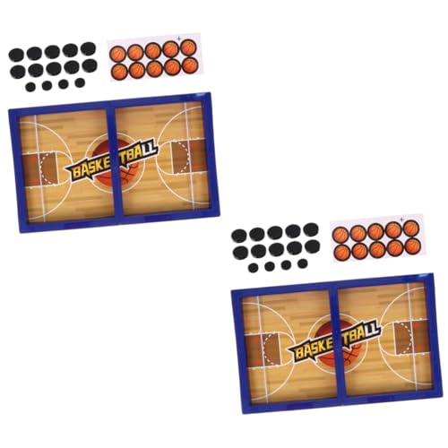 Vaguelly 2 Sätze Katapultschach Desktop-tischspiel Finger-Basketball Schleuder Brettspiele Spielzeug Desktop-hockeyspiel Mini-Spielzeug Basketball-ballerspiel Plastik von Vaguelly