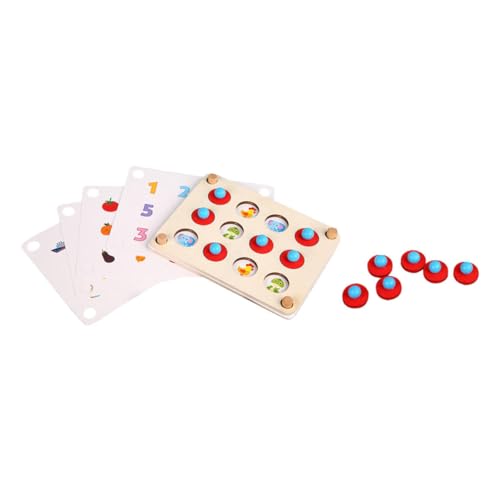 Vaguelly 2 Sätze Memory-Spiel Schach Puzzle-Spielzeug Memory-Matching-schachspielzeug Denkendes Puzzlespiel Memory-schachspiel Lernspielzeug Puzzlebrett Für Kinder Pappelsperrholz von Vaguelly