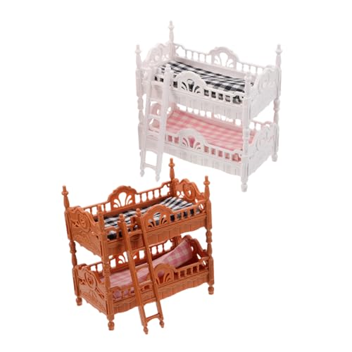 Vaguelly 2 Sätze Miniatur Puppenhaus Etagenbett mit Matratzen Realistische Schlafzimmermöbel für Puppenhaus Detaillierte Nachbildung Fördert Kreatives Rollenspiel und Familiäre Interaktion Vaguelly 2 Sätze Miniatur Puppenhaus Etagenbett mit Matratzen Realistische Schlafzimmermöbel für Puppenhaus Detaillierte Nachbildung Fördert Kreatives Rollenspiel und Familiäre Interaktion von Vaguelly