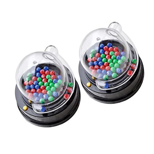 Vaguelly 2 Satz Lotteriemaschine Würfelrolle Gel Ballmaschine tragbar Rad Party Gadgets Party Accessoires Mini Slot Machine Lottomaschine Unterhaltungs-Brettspiel pp-Material von Vaguelly