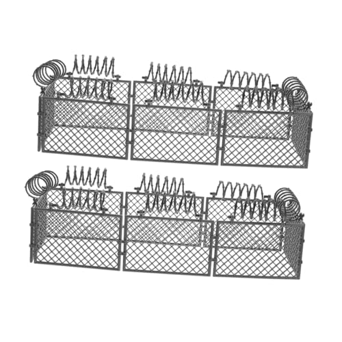 Vaguelly 2 Sets Mini Zaun Für Nutztiere Aus Abs Kunststoff Leitplanke Für Bausteine Miniatur Sicherheitszaun Für DIY Kriegsszenen Mini Kunststoffzaun von Vaguelly