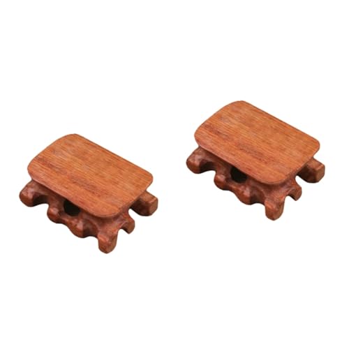 Vaguelly 2 STK Mini-holzsteg Errötendes Dekor Mikrolandschaftsornament Kindermöbel Miniaturornament Bling Zubehör Möbel Maßstab 1 12 Miniaturspielzeug Spielzeughaus Dekor Miniaturmöbel von Vaguelly