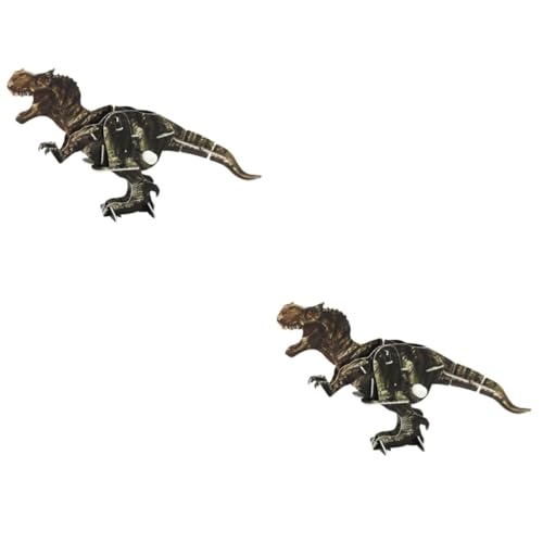 Vaguelly 2 Stück 3D Dinosaurier Puzzle Modell Lebensechter Dinosaurier Simuliertes Dinosaurier Modell Dinosaurier Ornament Dinosaurier Verzierung von Vaguelly