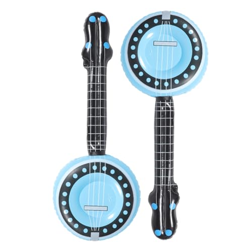 Vaguelly 2 Stück Aufblasbares Musikinstrument Aufblasbarer Aufblasbare Gitarren Spielzeug Banjo Musikinstrument Requisiten Aufblasbare Party Requisiten Für Kinder Banjo von Vaguelly