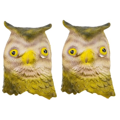 Vaguelly 2 Stück Eulenmaske Eulenmaske Adlerkopf Karnevalsmasken Maskerade Partymasken Cosplay Kostüm Hahnenmaske Adler Krähe Eule Cosplay Tierparty Cosplay von Vaguelly