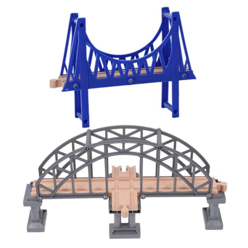 Vaguelly 2 Stück Höhlentunnel Trainieren Hängebrücke Eisenbahnbrücke Brückenmodell Selber Bauen Gleis Kreuzen Holzeisenbahn-hängebrücke Hölzern von Vaguelly