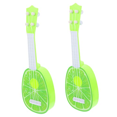 Vaguelly 2 Stück Obstgitarre Kinderspielzeug Mini Gitarre Musikinstrumente Musikspielzeug Mini Gitarren Für Für Babys Musikinstrumente Ukulele Abs Grün von Vaguelly