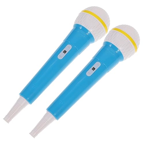 Vaguelly 2 Stück Simuliertes Mikrofon Mikrofon Mikrofone Kindermikrofon So Tun, Als Ob Karaoke Karaoke-Maschine Für Mini-mikrofon -Karaoke-Prop-mikrofon PVC Blue von Vaguelly