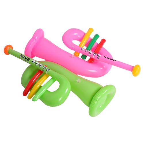 Vaguelly 2 Stück Teiliges Aufblasbares Trompeten PVC Musikinstrumente Leichte Partydekoration Bühnenrequisite für Kindergeburtstag und Musikaufführungen Grün Rosa Vaguelly 2 Stück Teiliges Aufblasbares Trompeten PVC Musikinstrumente Leichte Partydekoration Bühnenrequisite für Kindergeburtstag und Musikaufführungen Grün Rosa von Vaguelly