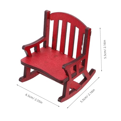 Vaguelly 2 Stück Teiliges Miniatur Schaukelstuhl Puppenhaus Möbel Dekoration Handgefertigt Natürliche Textur Warmes Design für Sammler und Wohnaccessoires Vaguelly 2 Stück Teiliges Miniatur Schaukelstuhl Puppenhaus Möbel Dekoration Handgefertigt Natürliche Textur Warmes Design für Sammler und Wohnaccessoires von Vaguelly