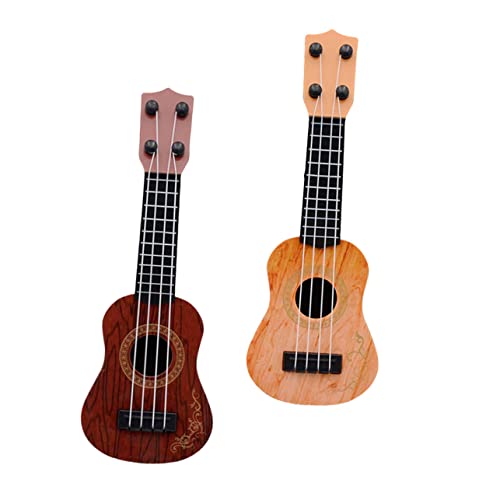 Vaguelly 2Stücke Kindergitarre Spielzeug Ukulele für Kleinkinder Robustes Musikinstrument aus Kunststoff für Geburtstagsgeschenke und Früherziehung Vaguelly 2Stücke Kindergitarre Spielzeug Ukulele für Kleinkinder Robustes Musikinstrument aus Kunststoff für Geburtstagsgeschenke und Früherziehung von Vaguelly