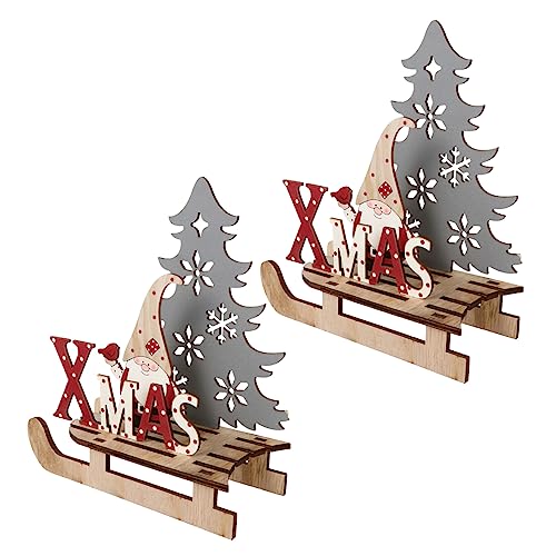 Vaguelly 2 Stück Weihnachtsdeko Holzschlitten Ornament für Kreative DIY Gestaltung für Tischdekoration Kinderzimmer und Festliche Anlässe Packung Vaguelly 2 Stück Weihnachtsdeko Holzschlitten Ornament für Kreative DIY Gestaltung für Tischdekoration Kinderzimmer und Festliche Anlässe Packung von Vaguelly
