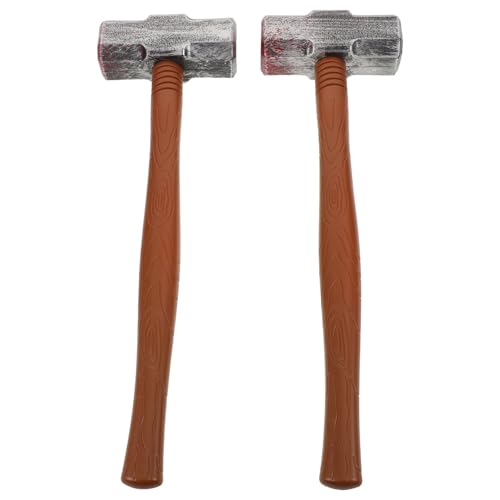 Vaguelly 2 Stück gefälschte Hammer-Requisiten – realistische Simulation Kunststoffhämmer für Halloween-Party, Cosplay, Kinder, so tun, als ob Layout-Dekoration, Party-Zubehör Vaguelly 2 Stück gefälschte Hammer-Requisiten – realistische Simulation Kunststoffhämmer für Halloween-Party, Cosplay, Kinder, so tun, als ob Layout-Dekoration, Party-Zubehör von Vaguelly