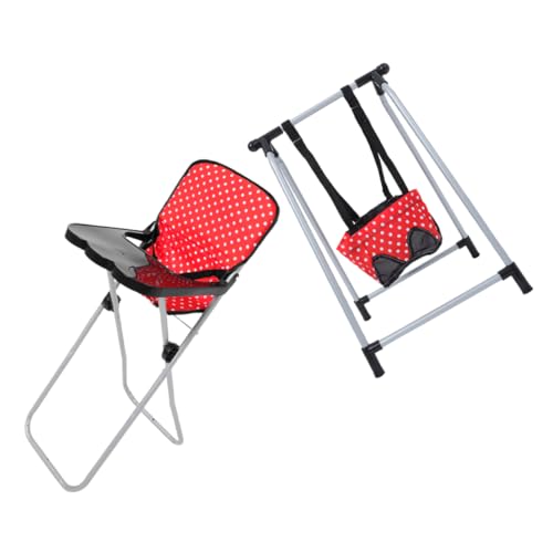 Vaguelly 2 Teiliges Babypuppen Rollenspielset Realistischer Babypuppen Hochstuhl Und Schaukel Robuste Metallkonstruktion Zum Im Puppenhaus von Vaguelly