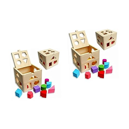 Vaguelly 2-Teiliges Set Holzbaustein dartscheibe Kinder mitgebsel Kinder kindes barn gestalten stellwand Toys termoleginggs Kinder Spielzeug Baustein für Jungen Mädchen Hölzern von Vaguelly