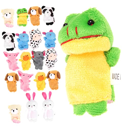 Vaguelly Fingerpuppen 20 STK Fingerpuppe Interaktives Puppen Hühner Soft Toy Zabawki Stymulujące Rozwój Figuren Fingerspielzeug Kinderparty Begünstigt Stoff Spielzeug von Vaguelly