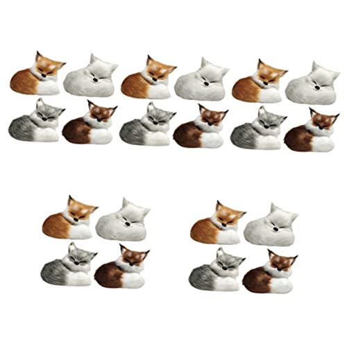 Vaguelly 20 STK simulierter Fuchs Dekor Plüschtier Fuchs Kunstfuchs Pelz Tierfiguren bürodeko Office Decoration Bedroom Decoration Simulationstiere Schlafzimmer-Schreibtisch-Ornament von Vaguelly