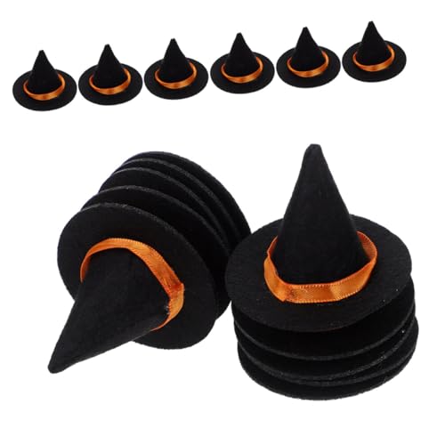 Vaguelly 20 Stück Mini Filz Hexenhüte Kleine Halloween Zauberer Hüte Für DIY Basteln Weinflaschen Dekoration Puppe Party Accessoires Vaguelly 20 Stück Mini Filz Hexenhüte Kleine Halloween Zauberer Hüte Für DIY Basteln Weinflaschen Dekoration Puppe Party Accessoires von Vaguelly