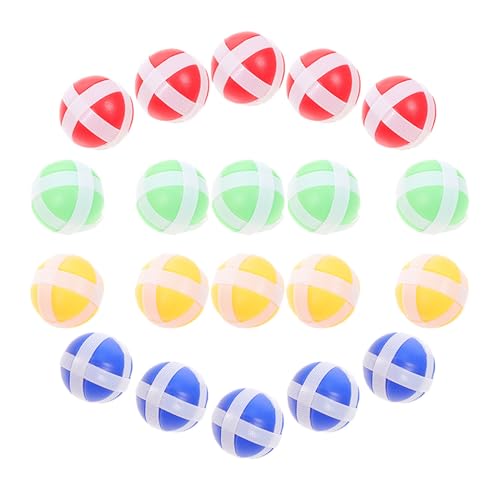 Vaguelly 20 Stück Teiliges Klettball Dartscheiben Bunte Haftkugeln in Rot Gelb Blau und Grün Leichtes Dartspiel zubehör für Partygeschenk für Indoor Outdoor wurfspiele Vaguelly 20 Stück Teiliges Klettball Dartscheiben Bunte Haftkugeln in Rot Gelb Blau und Grün Leichtes Dartspiel zubehör für Partygeschenk für Indoor Outdoor wurfspiele von Vaguelly