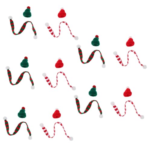 Vaguelly 20 Stück Teiliges Mini Weihnachtsmützen und Weihnachtsschal Set in Rot und Grün Winzige Nikolausmützen und Baumschals für Puppenhaus Dekoration Festliche Tischdeko für Weihnachten Vaguelly 20 Stück Teiliges Mini Weihnachtsmützen und Weihnachtsschal Set in Rot und Grün Winzige Nikolausmützen und Baumschals für Puppenhaus Dekoration Festliche Tischdeko für Weihnachten von Vaguelly