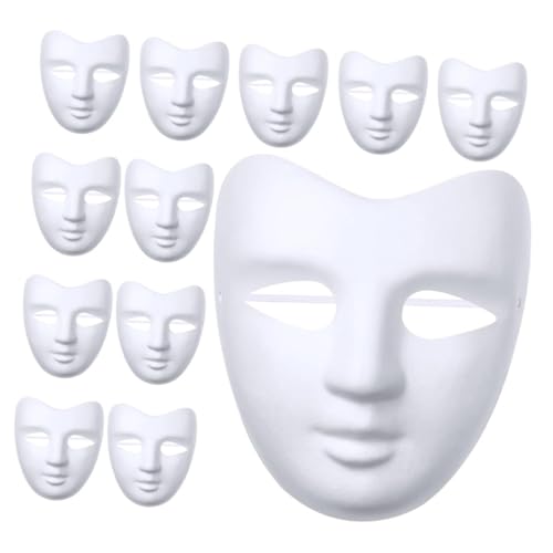 Vaguelly 20St DIY-Maske leere Cosplay-Masken handgefertigte Maske leeres Cosplay leeres Kostüm halloween masken halloweenmaske Maskerade Masken leere Masken zum Dekorieren Papier Weiß von Vaguelly