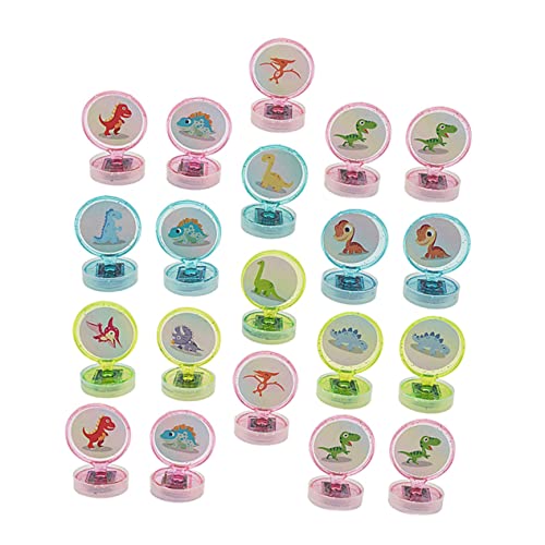 Vaguelly 20St Dinosaurier-Stempelspielzeug Robbenspielzeug für Kinder Malstempel für Kinder Mini kinderstempel Set Kinder stempelset Kindertiere Robbenspielzeug Kinderstampfer Spielzeug Abs von Vaguelly