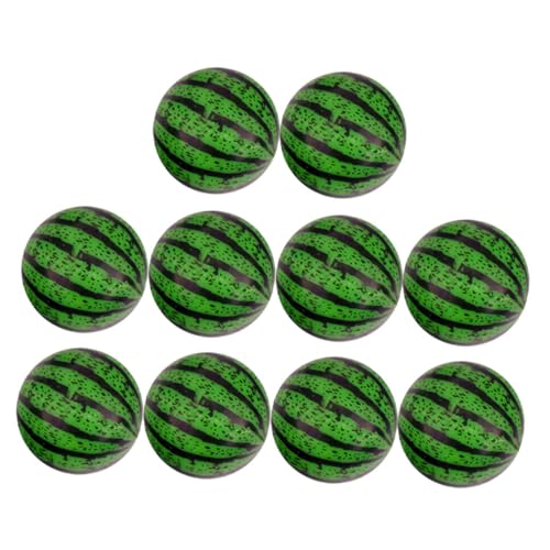 Vaguelly 20St Hüpfender Ball Pool Toys for hühner Pool spielzeuge Outdoor Toys Wasserball Ballspielzeug Springender Ball Hüpfball Wassermelone Flummi Plastik Green von Vaguelly