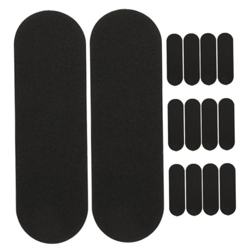 Vaguelly 20st rutschfeste Aufkleber Mini-Skateboards Finger-Skateboard Finger-Surfbrett Spielzeug-Skateboard Daumen-Skateboard Skateboard-Dekoration Leeres Skateboarddeck Black Schwamm von Vaguelly