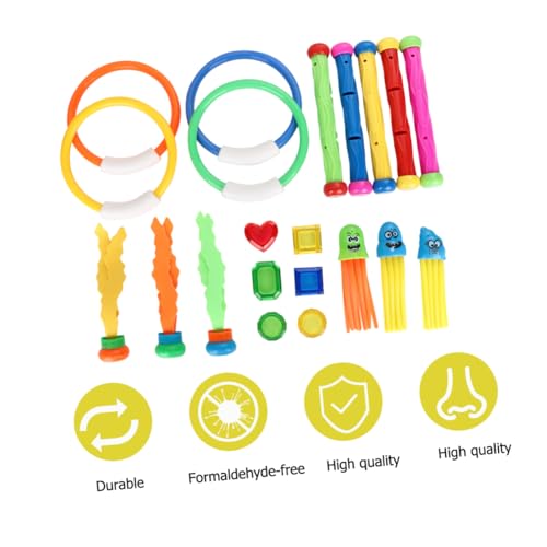 Vaguelly 21 Teiliges Tauchen Set Für Bunte Tauchen Sticks Und Oktopus Ringe Für Pool Und Waschbecken Ideales Wasserspielzeug Für Anfänger Und Spaß Im Wasser von Vaguelly