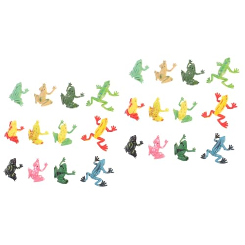 Vaguelly 24 STK Simulierter tropischer Laubfrosch Party mitgebsel Kinder kinderparty mitgebsel Plastikfrösche Masse Frosch Spielzeug Modelle Spielzeuge Froschmodell Kunststoff Glas Moos von Vaguelly