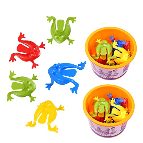 Vaguelly Squishy Spielzeug Bouncing Frosch Set Bunte Fingerpress Frosch Spielzeuge Für Kindergeburtstagsfeiern Party Und Outdoor Spiele Pädagogisches Für Im Vorschulalter Quetsch Spielzeug von Vaguelly