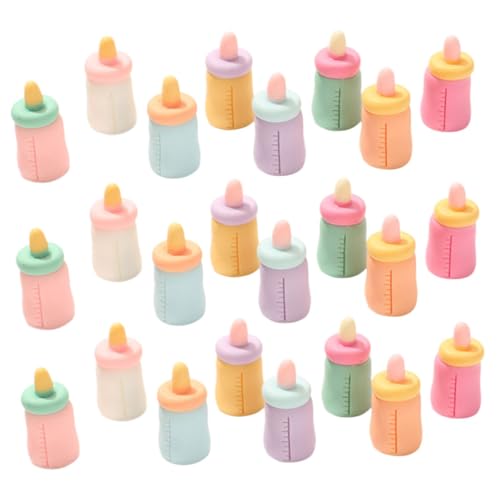 Vaguelly 24st Mini Simulierte Babyflasche -babyzubehör Babyflaschen Miniaturfutter Machen Sie Es Mini-Essen Mini-vers-küche Mini-Lebensmittel Puppendekor Puppenflasche Harz von Vaguelly