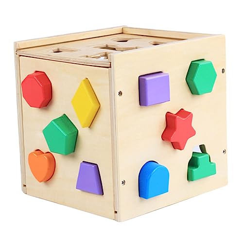 Vaguelly 25 Loch Holzspielzeug Für Geometrisches Formensortierspielzeug Zur Der Kognitiven Fähigkeiten Bausteine Und Steckspiel Für Kleinkinder Lernspielzeug Ab 1 Jahr von Vaguelly