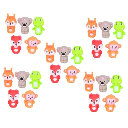 Vaguelly 25 STK Tierfigurenspielzeug Puppentrage Spielzeuge Kinder Spielzeug Kinderspielzeug Tierpuppen Fingerpuppen in Tierform Tierische Fingerpuppen Schöne Fingerpuppen PVC von Vaguelly