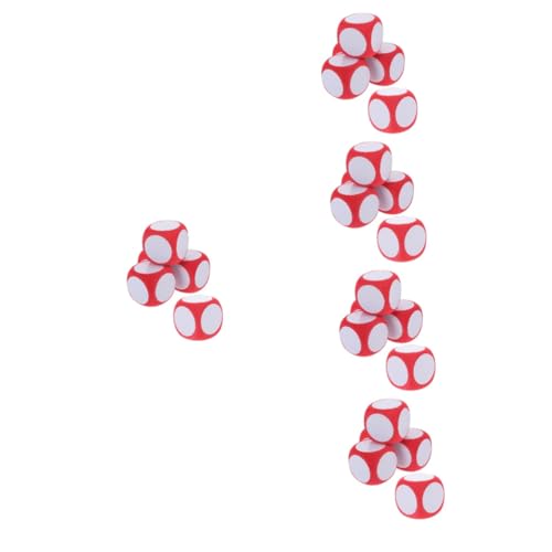 Vaguelly 25 STK Lehrmittel Für Würfel Schaumstoff-spielstütze Tool Für Familienfeierspiele Brettspiele Würfel Leere Spielwürfel Schaumstoffwürfel Zum Selbermachen Riesige Würfel Rot von Vaguelly