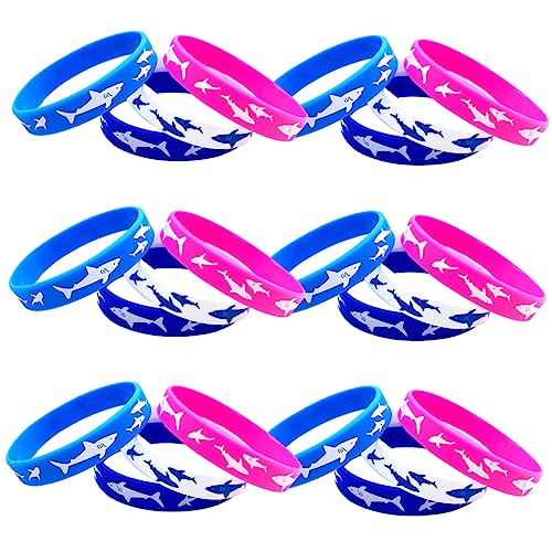 Vaguelly 25St Armband Schlagarmbänder für Kinder in Masse unter der Meeresparty Armbänder für Geburtstagsfeiern kinder party kinderparty Armbänder für Teenager Hai Partygeschenke Kieselgel von Vaguelly