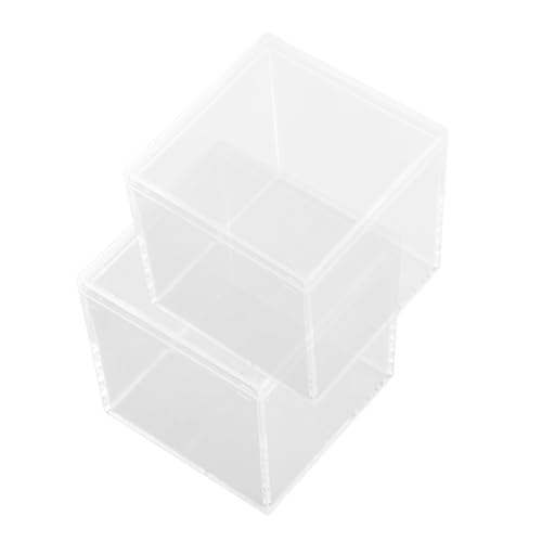 Vaguelly 2Er-Box Zauberwürfel-Displaybox schmuck aufbewahrungsbox transparente Box mit Deckel Schmuck Displaybox Puzzle Cube Aufbewahrungsbox kleine Schachteln mit Deckel klare Boxen Acryl von Vaguelly