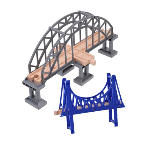 Vaguelly 2St Hängebrücke Brückenmodell selber Bauen Höhlentunnel trainieren holzbrücke Holz Brücke Holzeisenbahn-Hängebrücke Hölzernes Hängebrücken-Plattformspielzeug Abs von Vaguelly