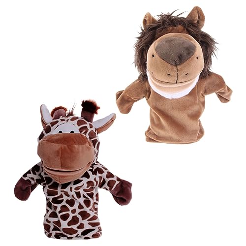 Vaguelly 2St Handpuppe Kindergeburtstag Safe Toy kulich Form Fun Toy kucheltier spielsachen Kindergeburtstag Plush Toy funnytoys Soft Toy PP Baumwolle Coffee von Vaguelly