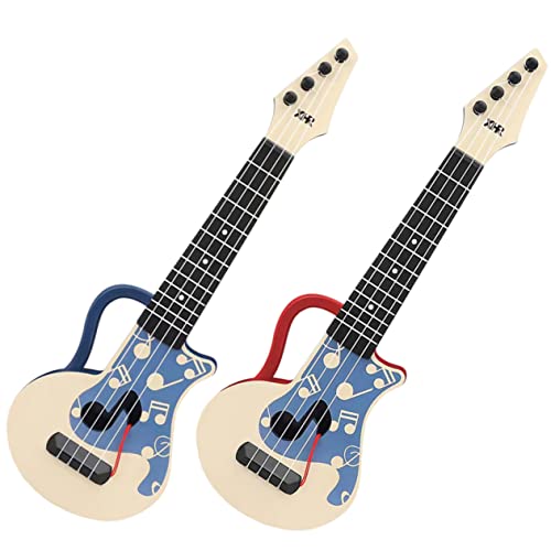 Vaguelly 2St Kinder Gitarre Weltraumspielzeug Kinderspielzeug Ukulele Gitarrenkinder kinderinstrumente Kinder musikinstrumente Geburtstagsgeschenk für Kinder Ukulele-Spielzeug Plastik von Vaguelly