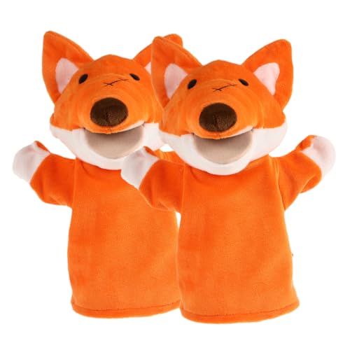 Vaguelly 2St Krähe Handpuppe ausgestopfte Handpuppe Fuchs Fingerpuppen Plüschfuchsspielzeug Kinderspielzeug Plüschtier Puppen für Kinder Spielzeug zum Geschichtenerzählen für Kinder von Vaguelly