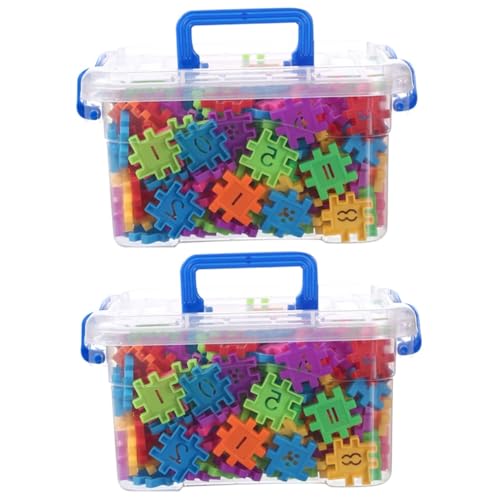 Vaguelly 2St Lernspielzeug für Kinder Storage Boxes aufbwahrungs-Box aufbewarboxen geschenketueten Kinder aufbewahrungbox passenden Baustein Spielzeug mit digitalen Blöcken von Vaguelly