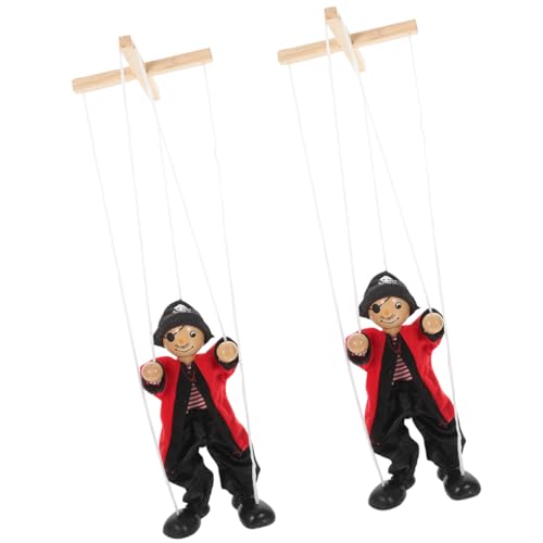 Vaguelly 2St Marionette puppentrage Puppet puppenspieler holzspielsachen kasperlfiguren Spaß Puppen für einzigartige Puppenspielzeuge dekoratives Puppenspielzeug entzückende Puppen Flanell von Vaguelly