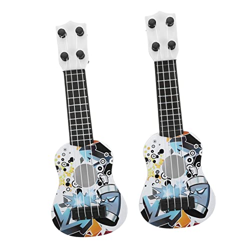 Vaguelly 2St Mini-Simulations Gitarre Instrumente Music Instruments for Instrument Children's Toy Miniatur-Simulationsgitarre Miniatursimulierte Gitarre Plastik von Vaguelly