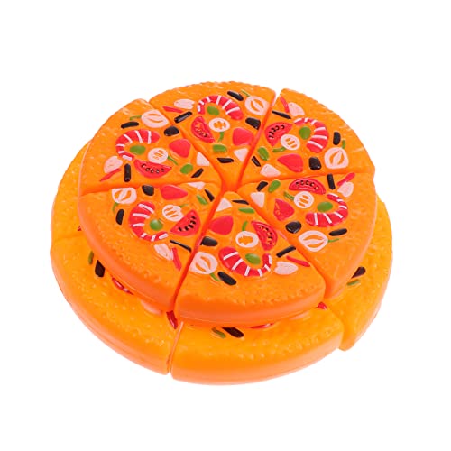 Vaguelly 2St Pizza Le küchenspielzeug für Kitchen Toys for kinderküchen zubehör Indoor- Spielhaus interaktive Spielsachen Plastik Orange von Vaguelly