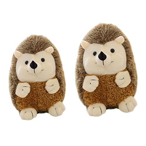 Vaguelly 2St Plüschtier kindergeschenke Pädagogisches Educational Toys plushbit Igel Puppe gefüllte Dinosaurierpuppe Plüschpuppe gefüllte Puppe PP Baumwolle Brown von Vaguelly