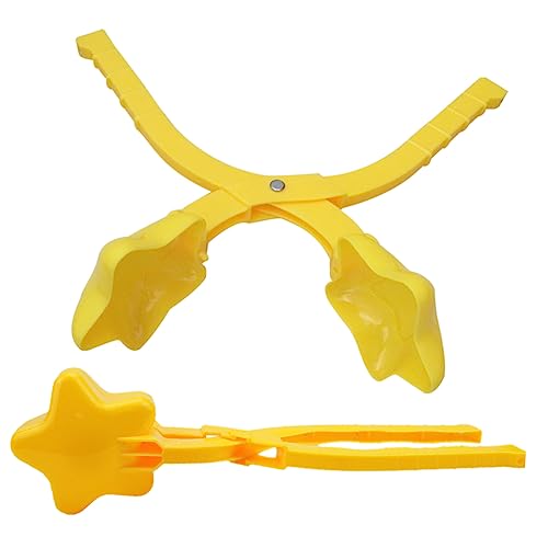 Vaguelly 2St Schnee klemme Schneeballmaschine Spielzeug Schneeballschlacht-Tool Schneespielzeug schneeballmaschinen schneeballzange Kinderspielzeug Spielzeug für draußen Plastik Yellow von Vaguelly