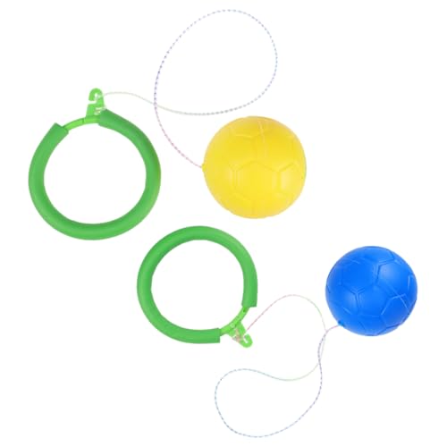 Vaguelly 2St Sprungring Sprungball es Knöchelspielzeug Springseil für Fitness hüpfen Kinder fitnessgeräte Unterhaltungsspielzeug für den Außenbereich Springender Ring Flummi Schwamm von Vaguelly